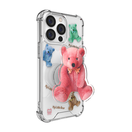 [S2B] Minimal Little Bear Acrylic Clear Tok Air Cushion Reinforced Case - Smartphone Bumper Camera Guard iPhone Galaxy Case - Made in Korea